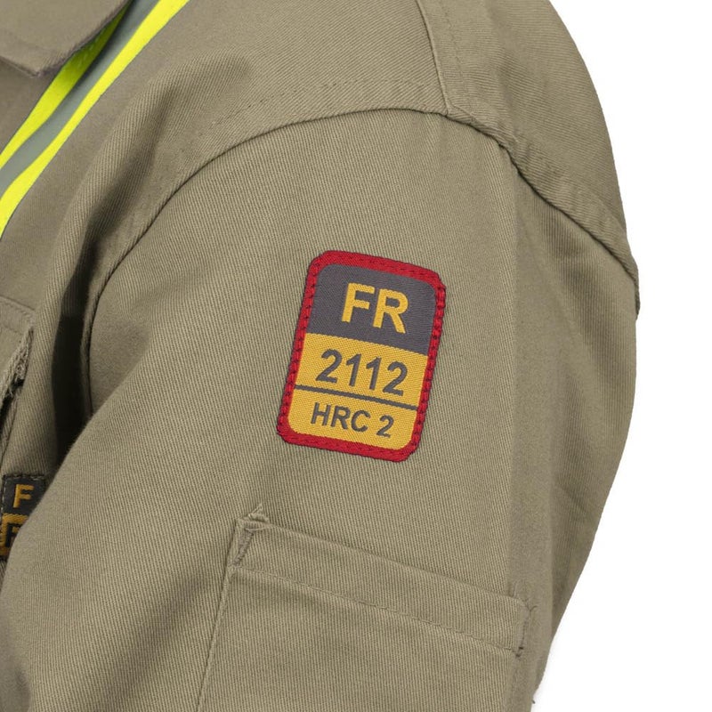 Just In Trend Flame Resistant FR High Visibility Hi Vis Coverall - 88% C/12% N (X-Large, Khaki) - Image 4